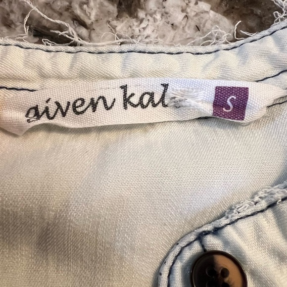 S Given Kale Women's Lyocell Shirt Dress Blue Sleeveless Summer Fall Denim Raw H - Picture 6 of 11